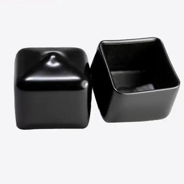 Buy cheap Square Vinyl End Caps Rubber Hole Plugs Black PVC End Cap Flexible Protector Soft Rubber End Cap Plastic Cover from wholesalers