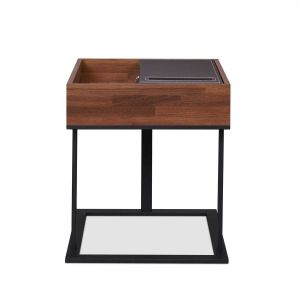 Sara II Espresso Living Room End Tables 27lbs Walnut Sandy Black