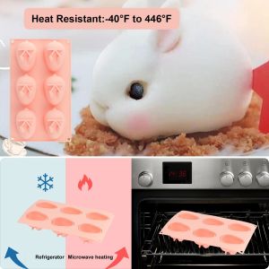 Buy cheap 3D Mini Silicone Baking Mold For Mousse Cake Fondant Soap Ice Cream Chocolate Candy Rabbit Molds 6 Cavitity from wholesalers