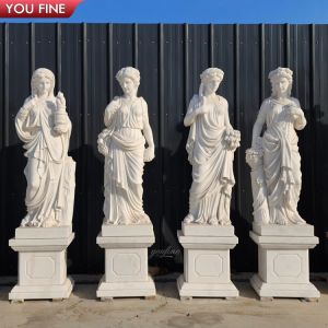 Buy cheap Classical Garden Sculpture White Marble Four Season Goddess Statue from wholesalers