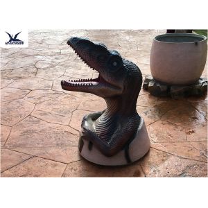 Buy cheap Funny Dinosaur Trash Can Custom Fiberglass Statues For Amusement Park / Playground from wholesalers