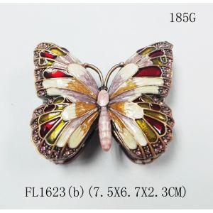 Buy cheap Meatl Butterfly Trinket Box Butterfly Pewter Jewelry Boxes product
