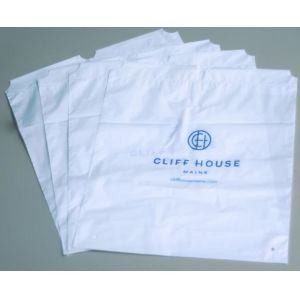 Biodegradable drawstring laundry poly bag with printing,Logo Printed Poly