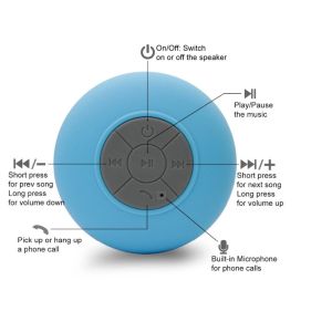 Buy cheap 2018 Hottest BTS06 wireless mini suction shower waterproof bluetooth speaker from wholesalers