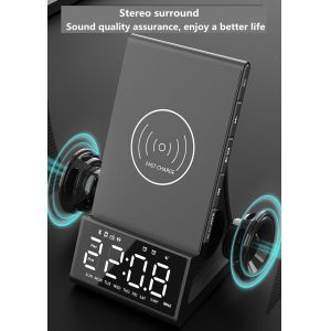Buy cheap Bluetooth alarm clock speaker with 10W Phone Wireless charging function from wholesalers