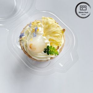 Buy cheap Transparent Hinged Clamshell Disposable Plastic Food Containers Single Cupcake Holders from wholesalers