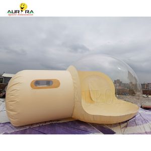 Buy cheap 1.0mm Transparent PVC Inflatable Bubble House Tent Yellow Customized from wholesalers