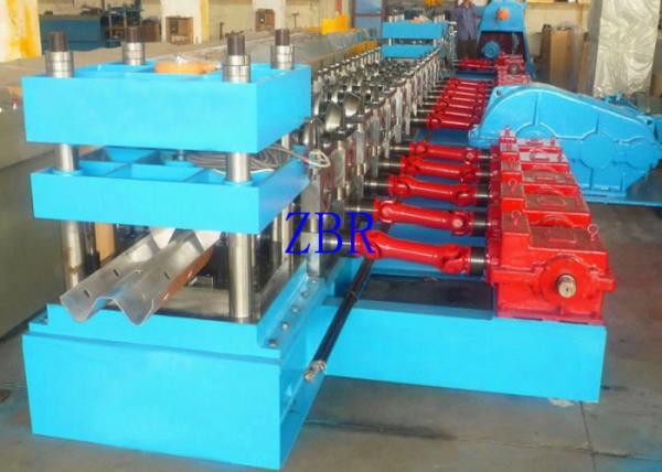 Quality Bearing Steel Guardrail Plate Cold Roll Forming Machine 16M Length Mold Cutting for sale