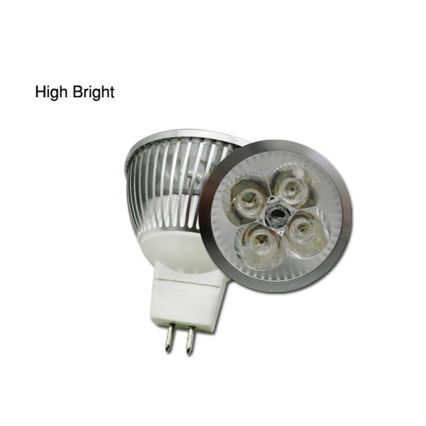 High Power 4W IP20 50mm * 51mm 2600 - 3700K .Aluminium Alloy MR16 LED Bulbs For