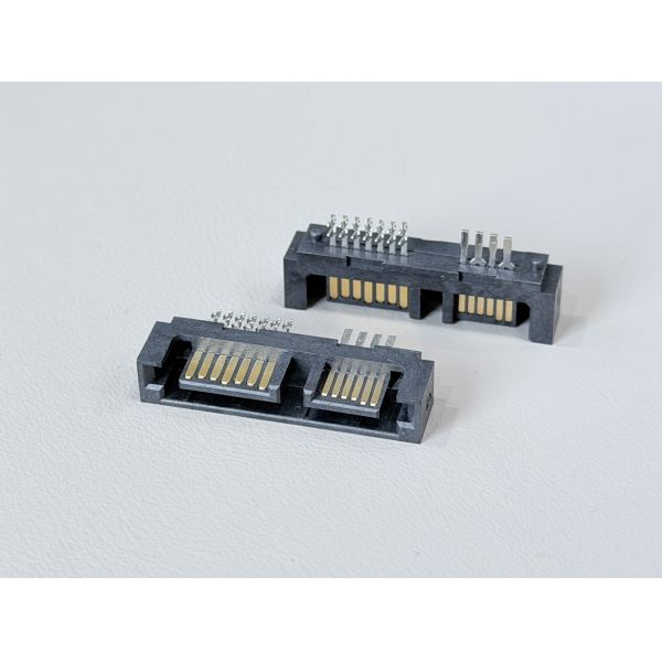 High-Reliability SATA 13Pin 180° Male Wire Cable Connector 1.27mm Pitch | Electrical Electronic Signal & Power Terminal Connector for Server,
