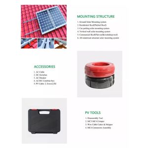 8kw MPPT On Grid Solar System Kit Lithium Complete RV Solar Kit
