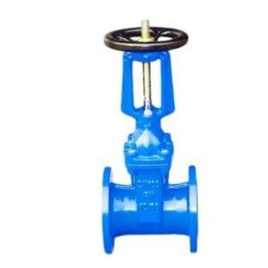 Hydraulic Cast Iron Flange Type Sluice Gate Valve with Rising Stem and Resilient