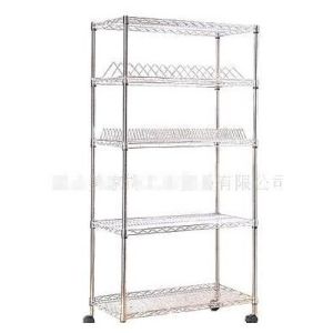 Buy cheap Adjustable  Metal Wire Shelving , Heavy Duty NSF 4 Tier Chrome Wire Shelving from wholesalers