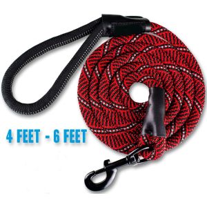 100% Reinforced Nylon Reflective Rope Dog Leash Chew Resistant For Medium Large Dogs