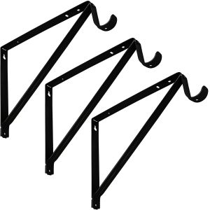 Buy cheap 3/4mm Thickness Metal Closet Rod Shelf Support Bracket for Black or White from wholesalers