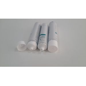 4oz Glossy / Matt Varnish Surface Soft Toothpaste Tube Containers Top Silver Rim