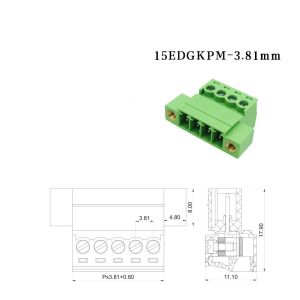 Buy cheap 3.81mm Spacing Interlocking Flange Docking Screw Terminal Blocks from wholesalers