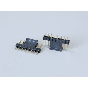 2.54mm Pitch Single-Row Pin Header Connector (8.5H Vertical), Gold-Plated PCB