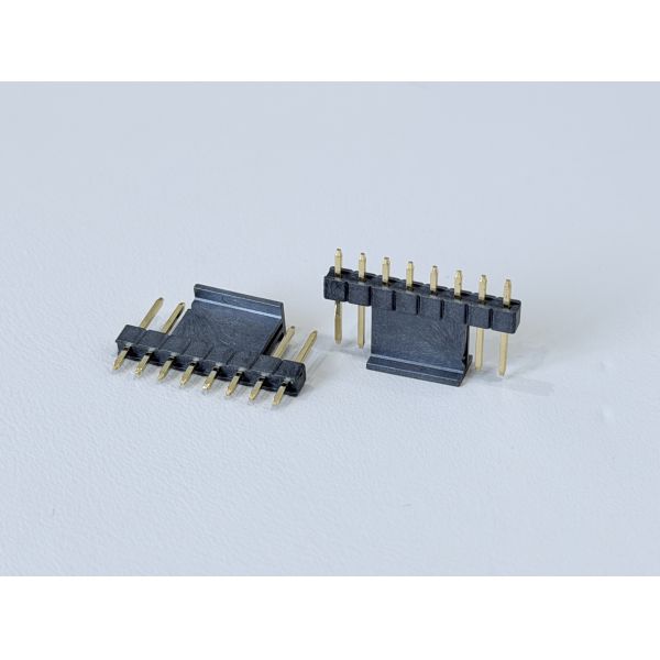 2.54mm Pitch Single-Row Pin Header Connector (8.5H Vertical), Gold-Plated PCB Electronic Signal Terminal Connector with Custom Pin Configuration