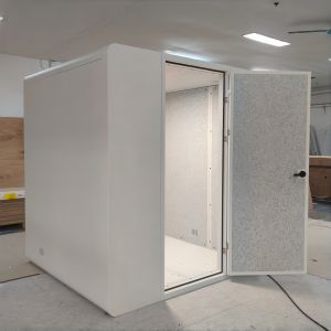 Buy cheap 35dB Sound Insulation Soundproof Booth with 7-Layer Acoustic Structure and 3-Color LED Lighting Meeting Pod from wholesalers