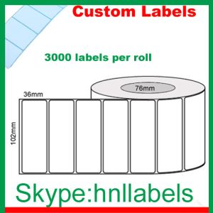 Buy cheap Thermal Transfer Labels 102mmX36mm/1 Plain Poly Roll Permanent,3,000Lpr, 76mm core from wholesalers