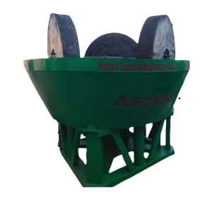 Buy cheap Gold Silver Ore Grinding Machine Three Rollers Wet Pan Mill 1200 Model With 1 Tph Capacity Output Size Within 200 Meshes from wholesalers