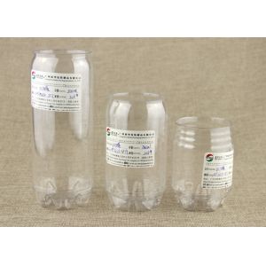 Buy cheap Clear Plastic Beverage Cans Customised Label With Aluminium Pull Ring from wholesalers