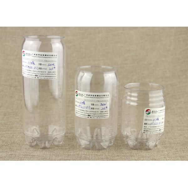 Quality Clear Plastic Beverage Cans Customised Label With Aluminium Pull Ring for sale