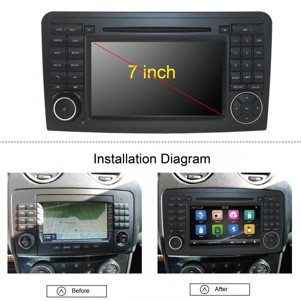 Mercedes Benz Car Radio Dvd Bluetooth Navigation , Mercedes Gl Dvd Player With Ipod BT