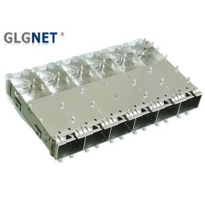 Buy cheap Light Pipes Press Mounting SFP Cage Connector 1x6 Ganged 10G Ethernet ISO Approval from wholesalers