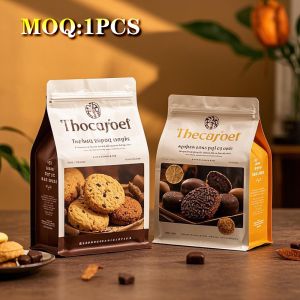 Custom Resealable Bean Rice Coffee Square Bottom Bag Aluminium Foil Food Storage