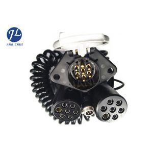 Vehicle Rearview Surveillance Camera Cable With Plastic Connectors 7 Pin To 3