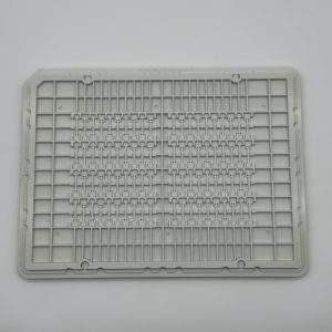 Buy cheap Flexible Customized Tray  Pocket Size 25.7*6.4*0.41mm Chip Tray White ABS Semiconductor Chip Loading Tray from wholesalers
