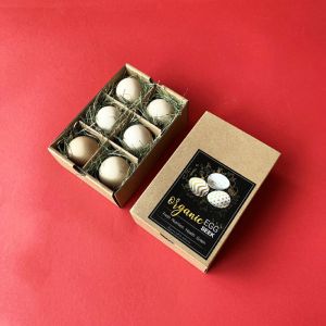 Buy cheap Corrugated Cardboard Egg Packaging For 6 Eggs With Gold Foil Unique Decorative Custom from wholesalers