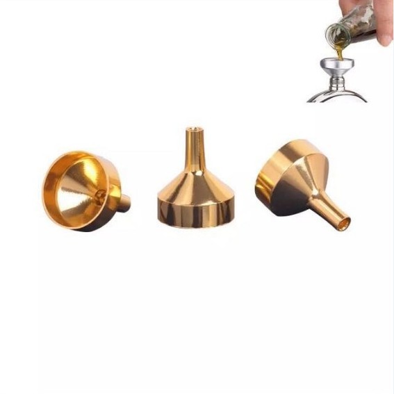 Buy cheap Glossy Gold Essential Oil Funnel , Silver Metal Perfume Funnel For Perfume Atomizer from wholesalers