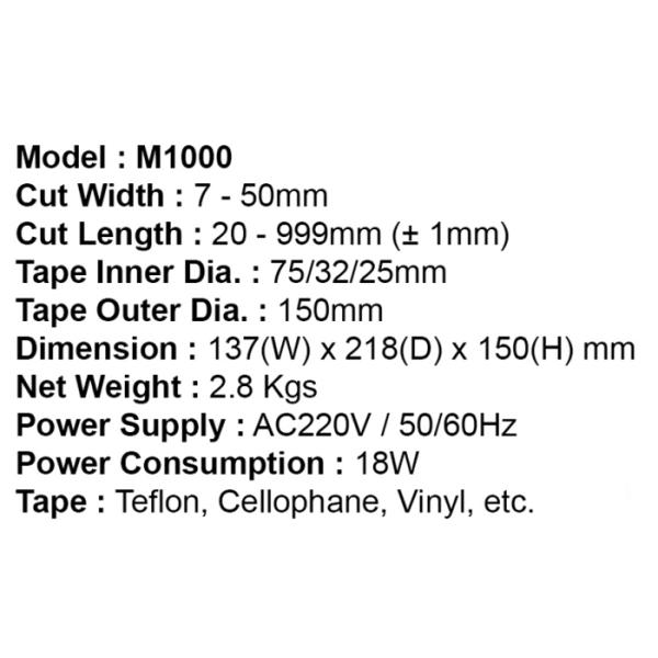 M1000 manual and automatic mode tape dispenser image 2