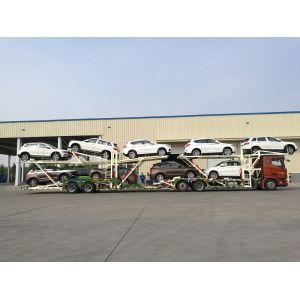 Buy cheap Manual Operating Car Carrier Trailer With Hydraulic Lifting Double - Deck from wholesalers
