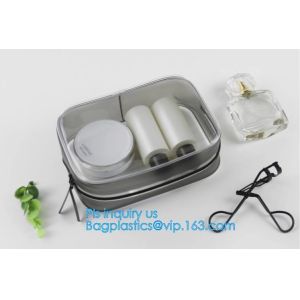 Custom personalized travel waterproof transparent clear pvc zipper toiletry bag,