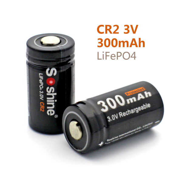 Buy cheap Soshine LiFePO4 15266 (IFR CR2) 3.2V 300mAh Protected Rechargeable Battery from wholesalers