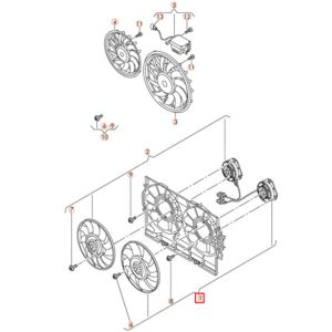 4H0959455AD Radiator Cooling Fans For Audi A6 A7 2012-2018