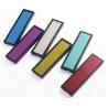 Buy cheap Rechargeable Programmable USB Smart Blue LED Name Badge 1.8 mm Pixels with 4 Levels Brightness Adjustment from wholesalers