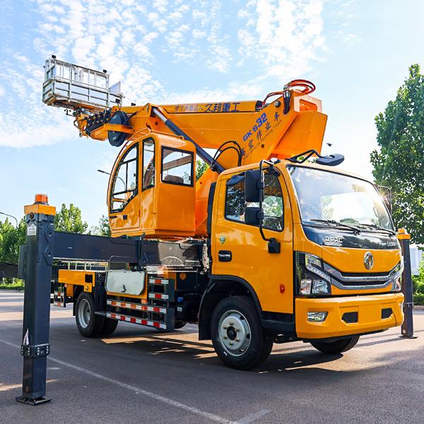 Quality 32m telescopic boom version Dongfeng aerial bucket lift aerial work platform truck for sale