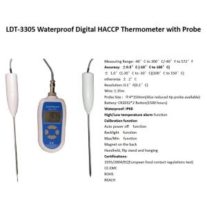 Buy cheap Kitchen Digital Food Thermometer Waterproof IP68 With Temperature Alarm from wholesalers