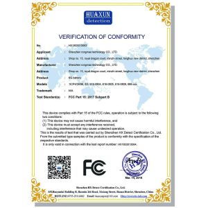 Shenzhen Rongmao Technology Co., Ltd. Certifications