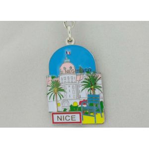 Negresco Promotional Keychain with Nickel Plating , Custom Metal Parts Keyring