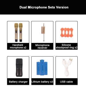 Buy cheap 2 Pieces Pair Wireless Handheld KTV Singing Microphone for Voice Amplification Presentation UHF Transmitter and Receiver from wholesalers