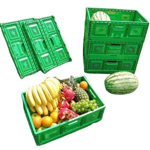 PP Vegetable Packing Plastic Moving Box Containers Crate Stackable Foldable