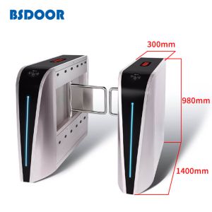 Swipe Card Smart Access Control Electronic 70w Swing Barrier Turnstile