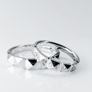 Buy cheap Crushed Diamonds18K Gold Couple Rings product