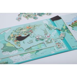 Customized Magnetic Educational Jigsaw Puzzle Chinese Map Non Toxic
